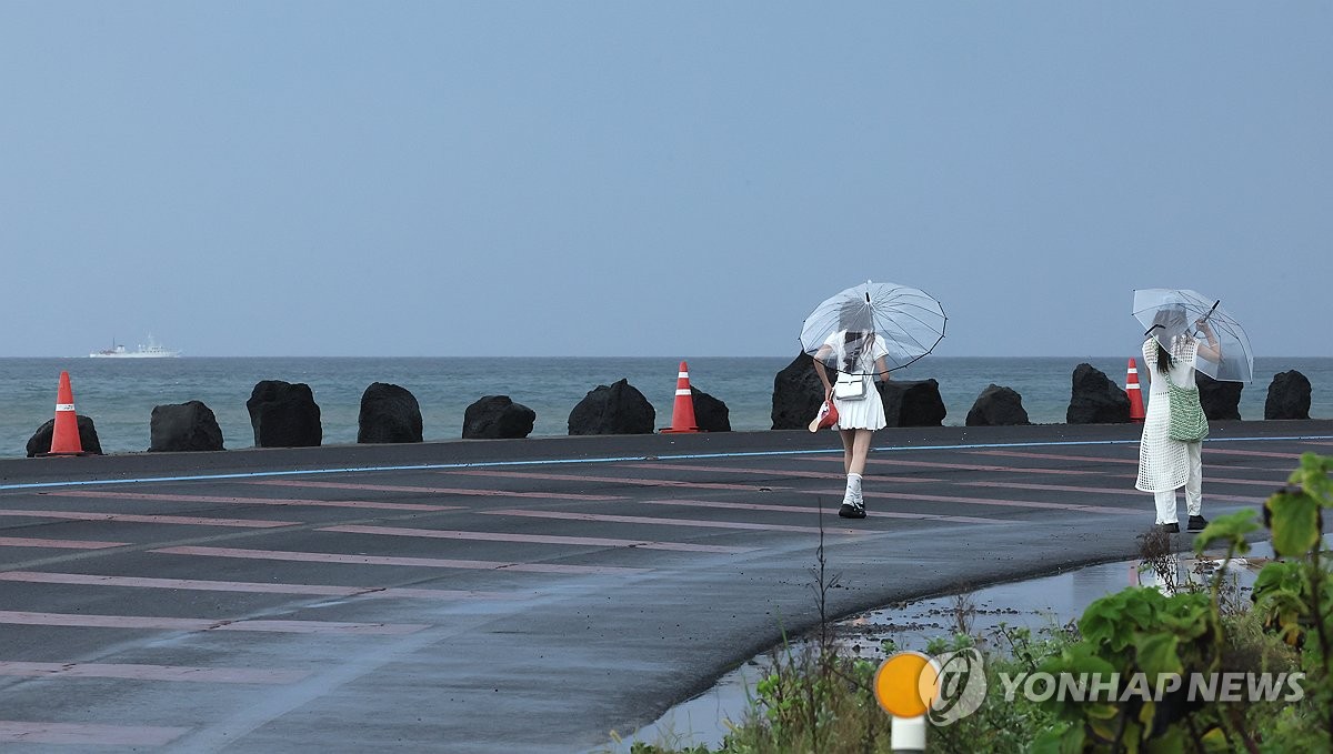 비 내리는 제주