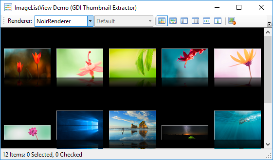 ImageListView with noir renderer