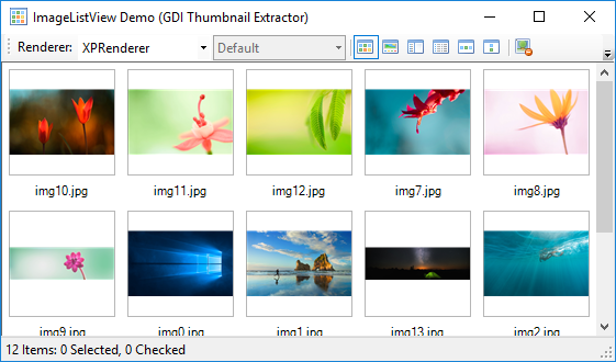 ImageListView with XP renderer