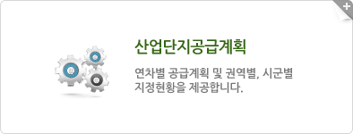 산업단지공급계획 바로가기 : 연차별 공급계획 및 권역별, 시군별 지정현황을 제공합니다.