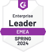 Badge for G2 Leader Enterprise EMEA 2024