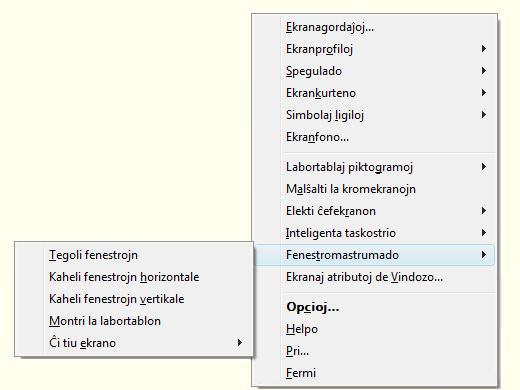 En UltraMon sammenuaj klavkomandoj malsamas