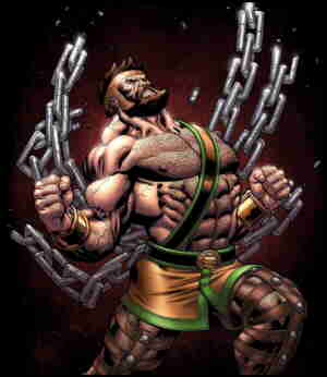 Herc, in a typically mighty pose. Artist: Ed McGuiness.