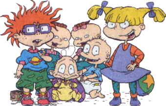 L-r: Chuckie, Phil, Dil, Lil, Tommy, Angelica.