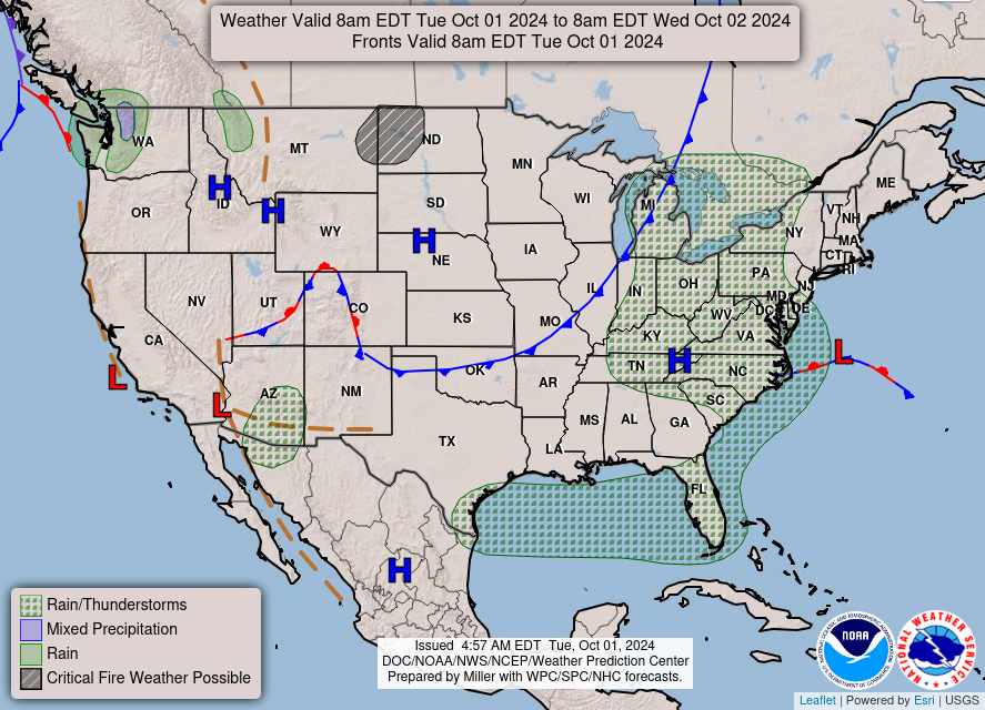 National Forecast map