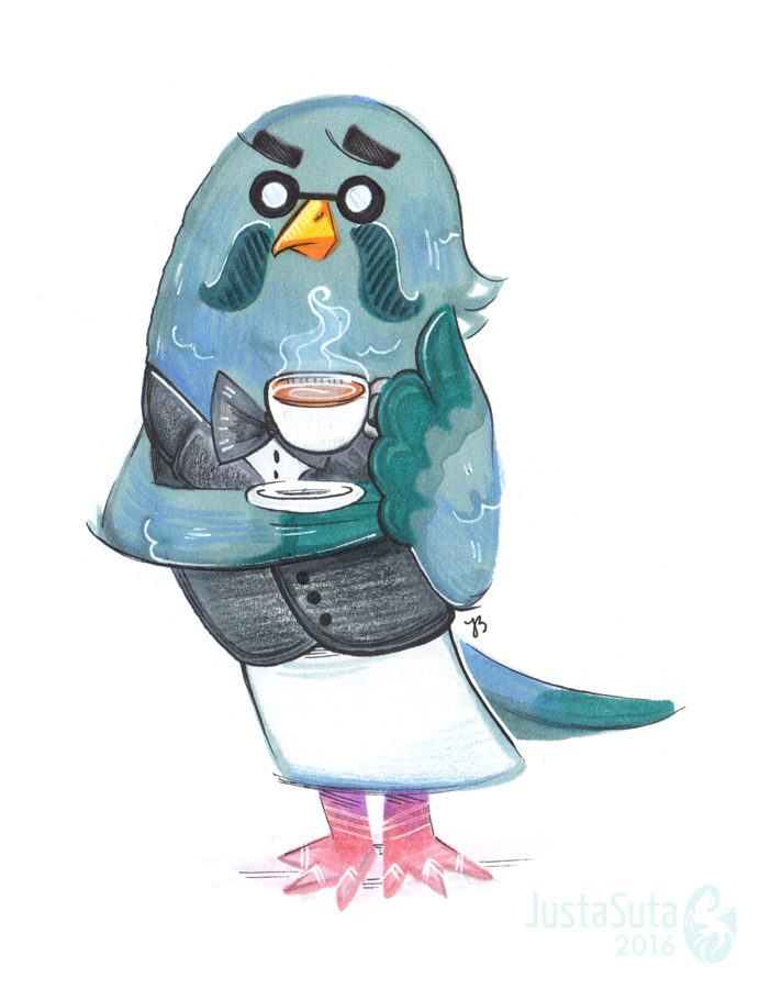 30 Day Animal Crossing Challenge.
Day Four: Brewster.
I tried something new with this one. This is a coffee pigeon?