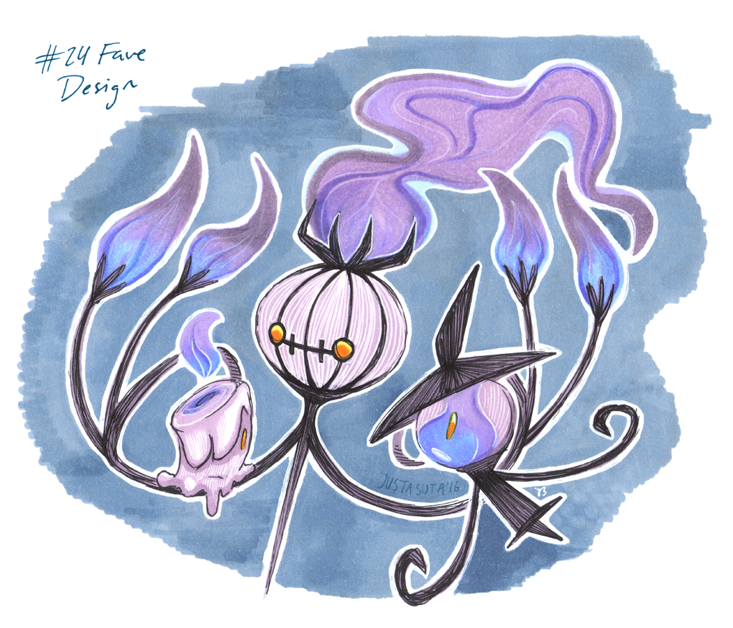 31 Days of Pokemon in July!
Day 24: Fave Pokemon Design - People complain about object-based pokemon when this line is seriously one of the most brilliant ideas EVER for a ghost pokemon.
Patreon!