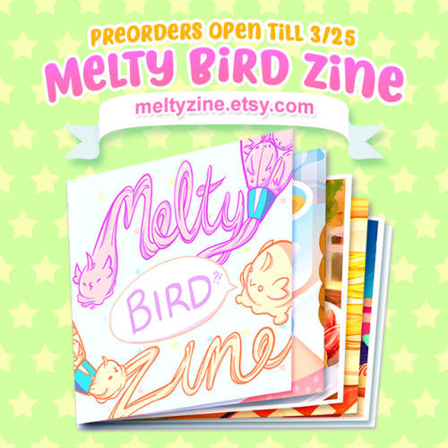 justasuta:
“ Hey Hey everyone!! I’m in another MELTY zine and you can preorder it NOOOOOOOW!!!!
Go to https://www.etsy.com/shop/meltyzine to preorder the book and pins ~~
Help support http://www.mickaboo.org/