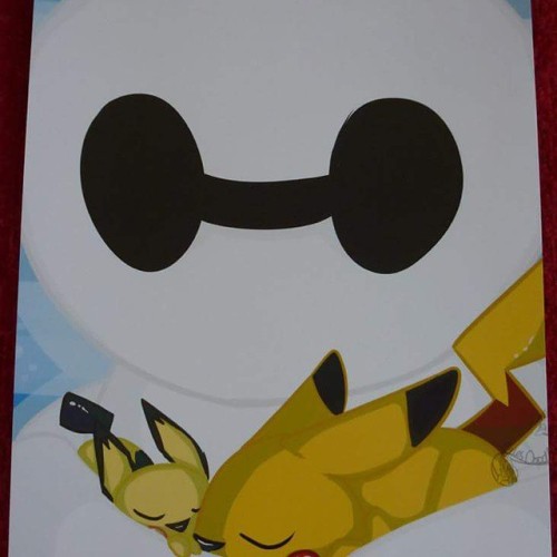 Baymax and pikachu done and printed!! LOVE BAYMAX :D prints available and commissions are ope people! SHARE THE LOVEE