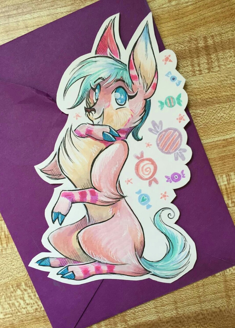 A copic character gift for a friend, for being a pal and driving me to an interview ;_;
The scanner wasn’t doing the colors any justice so photo