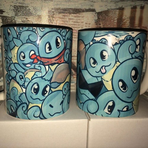 Mugs printed! Squirtle everywhereeeeee aha :) design by me! #mug #squirtle #pokemon #print #awesomeness #squirtlesquad #chibi #cool