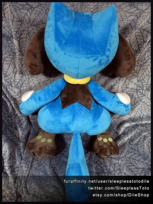 Finished the Riolu plush commission for Chobin on FA
I love the colours picked for the PJs!
He’s a pretty big boi, just short of 3 feet tall.
https://www.furaffinity.net/view/30067500/