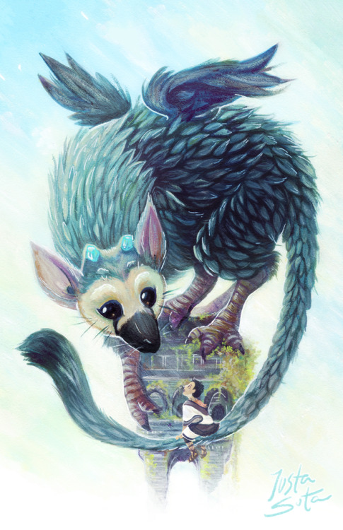 Dude this game is so cute and looks so beautiful. I wish I had a PS4 ;__;
Trico is a little painting! I’ll have the print and the painting at Jafax!!