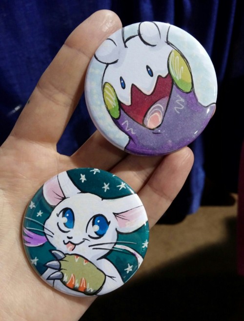 Some custom buttons I did at Acen! So I actually really like selling in a convention setting; it’s fun to talk to people who come by!