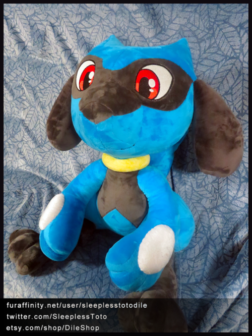 Finished the Riolu plush commission for Chobin on FA
I love the colours picked for the PJs!
He’s a pretty big boi, just short of 3 feet tall.
https://www.furaffinity.net/view/30067500/