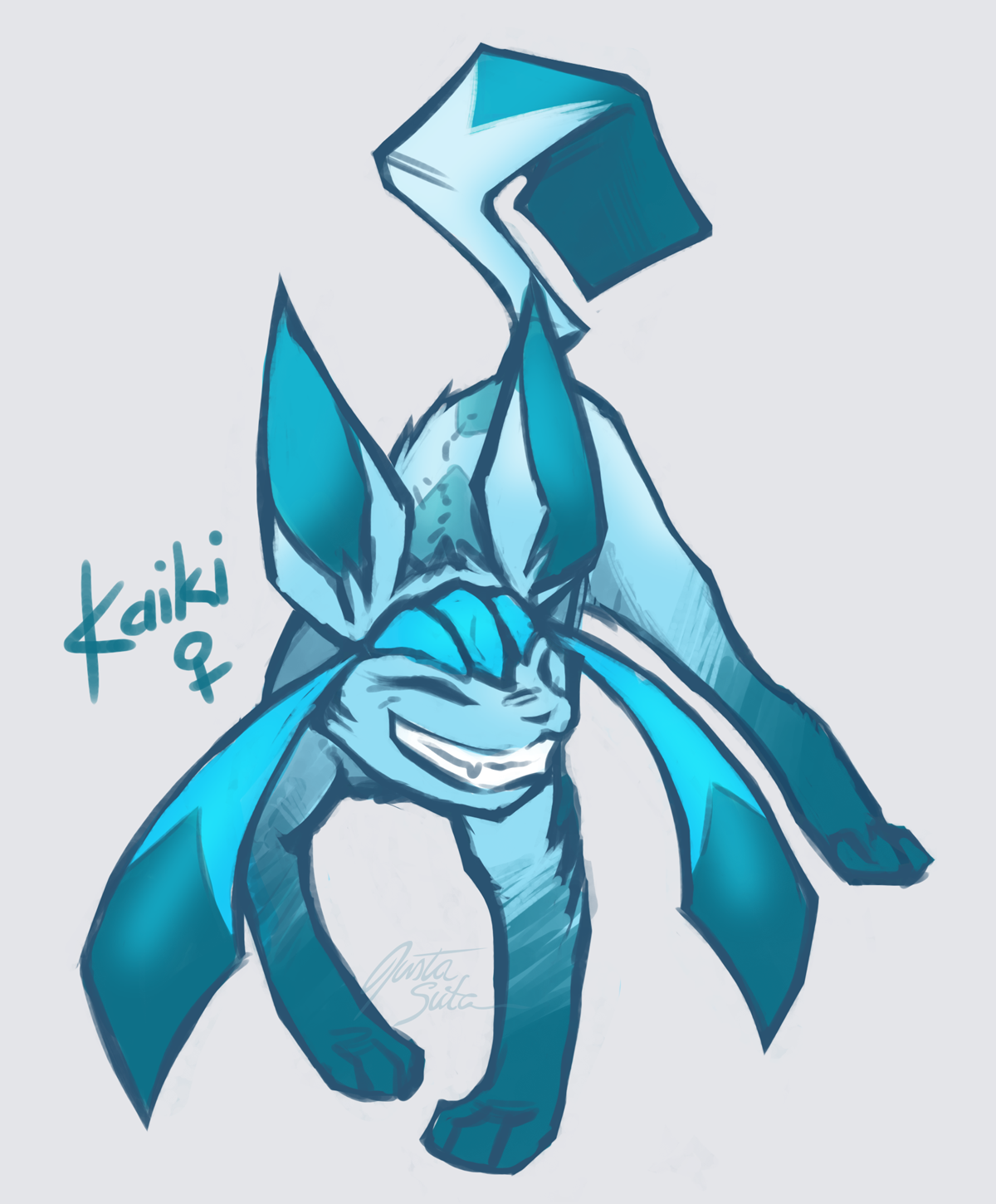 Last pokemon for a little bit. I bred for a bunch of the eeveelutions, including this beautiful lady~ I like Glaceon too. I think 4th gen is my favourite.
I like this method of lineart; it’s relatively fast and I like having that kind of roughness in...