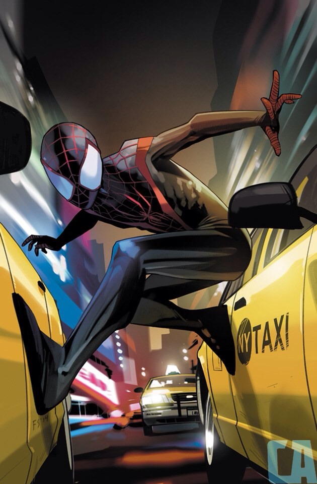 I did a variant cover for Ultimate Spider-man #1 and Comics Alliance did a cool little write-up about it: http://comicsalliance.com/fiona-staples-miles-morales-ultimate-spider-man-variant-cover-1/
It’s actually not my first Marvel work- I did a...