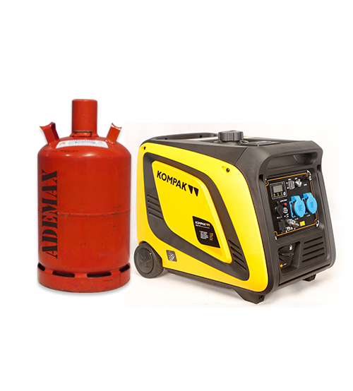 KOMPAK 3900W Gas & Benzin KGG39Ei-DF Inverter Stromerzeuger Dual Fuel