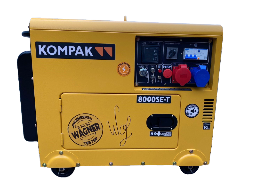 KOMPAK WAGNER Full Power 8 kVA Diesel  230&400V KW8000SE-T Stromaggregat