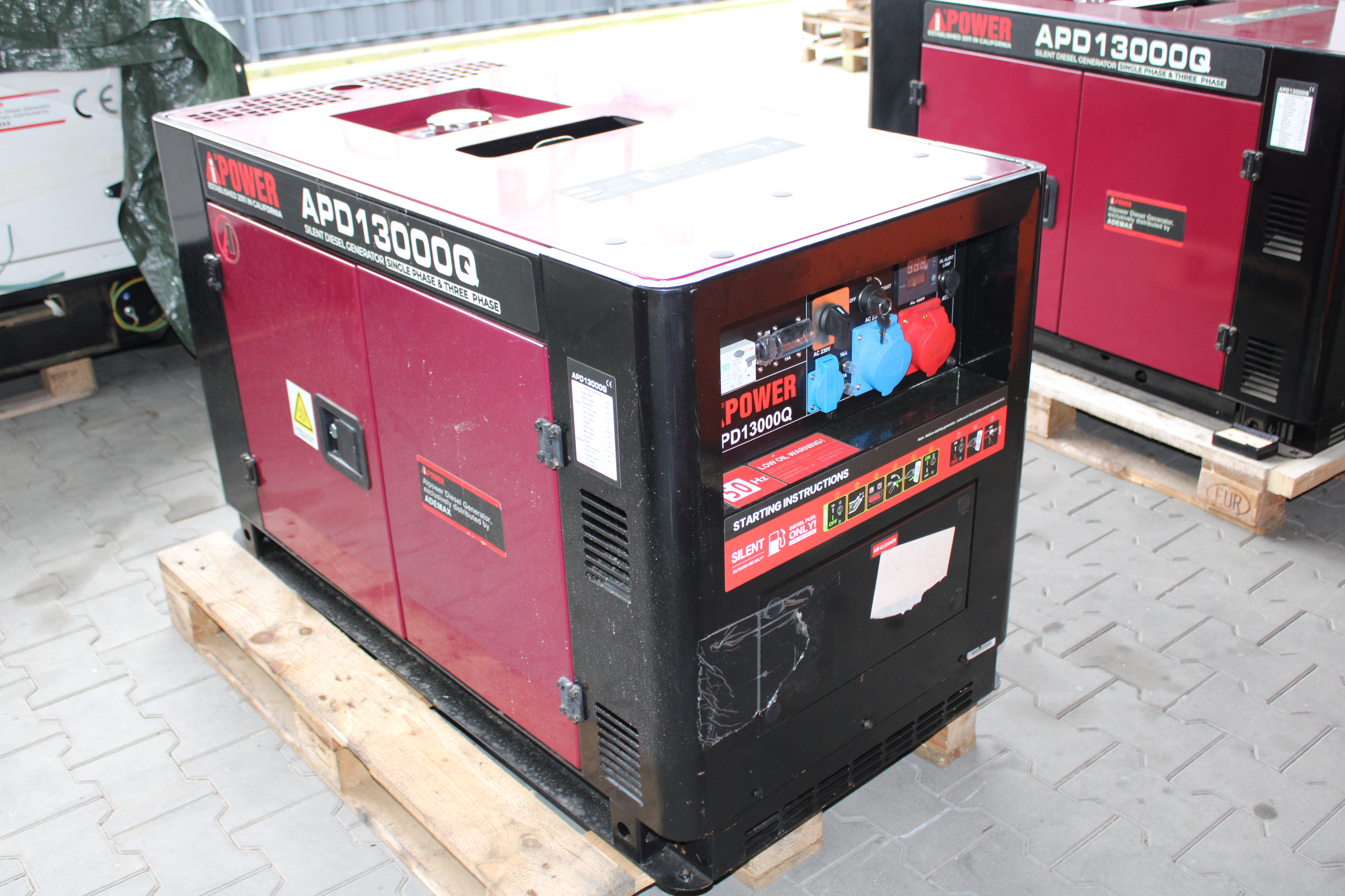 [OUTLET#377] Ai Power 13 kVA Diesel APD13000Q ADEMAX Edition 230&400V Stromaggregat Stromerzeuger