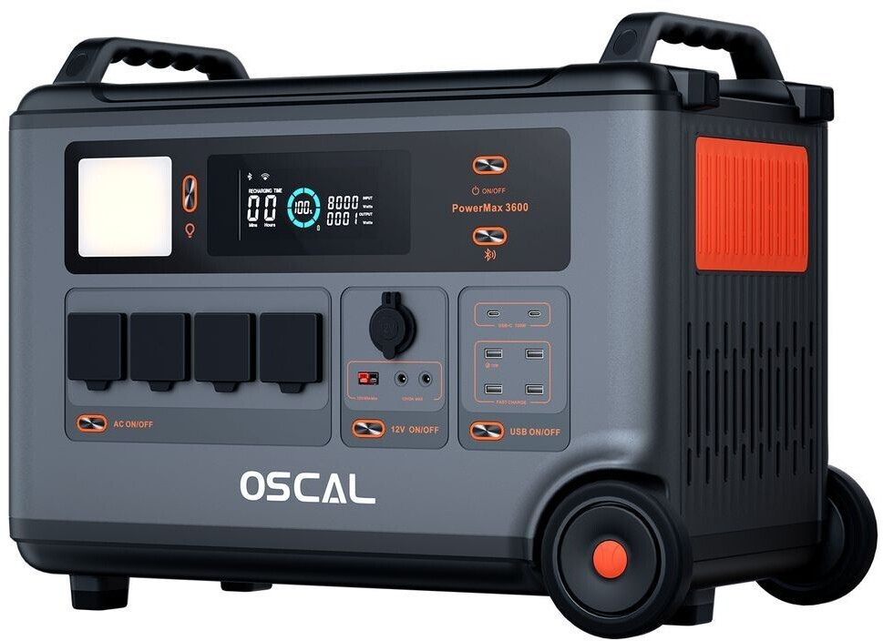 OSCAL PowerMax 3600 [ 3600Wh/ 3600W ]  Tragbarer Stromerzeuger