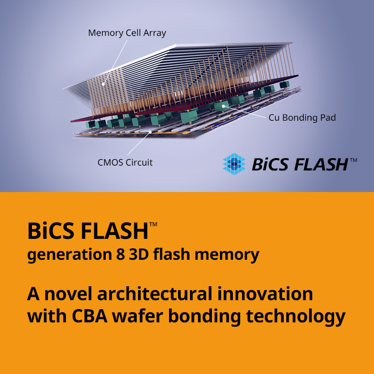 BiCS FLASH: generation 8 3D flash memory - a novel architectural innovation with CBA wafer bonding technology