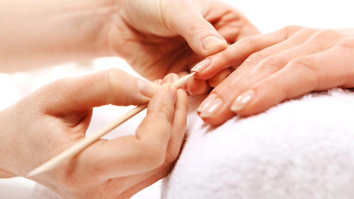 Closeup of a manicure