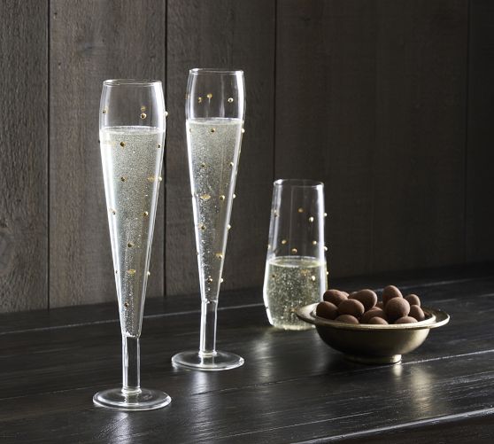 Confetti Celebration Flutes - Set of 4