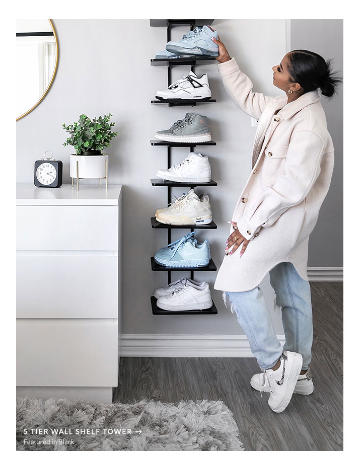 5 Tier Wall Shelf Tower