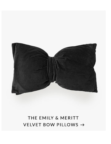 The Emily & Meritt Velvet Bow Pillows