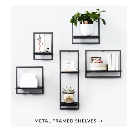 Metal Framed Shelves