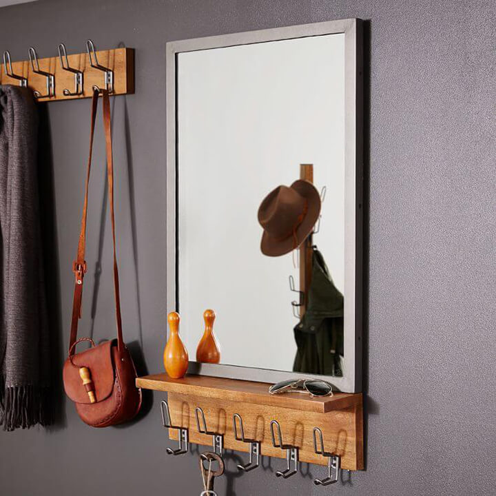 Entryway Decor Ideas - Industrial Entryway Mirror