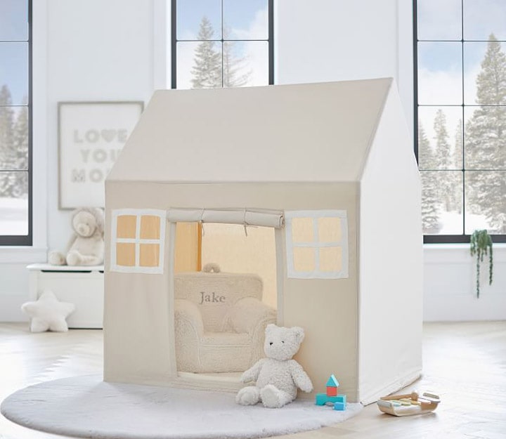 White child’s playhouse