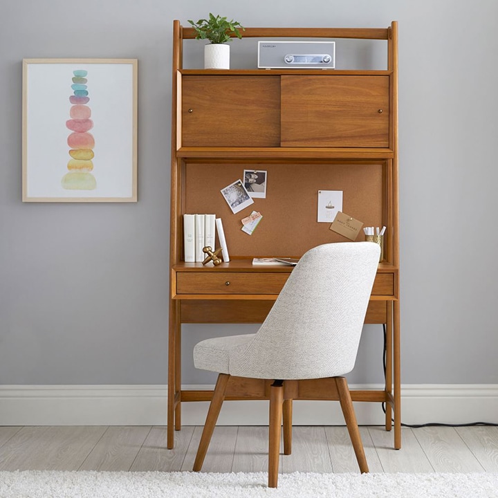 mid century wall desk