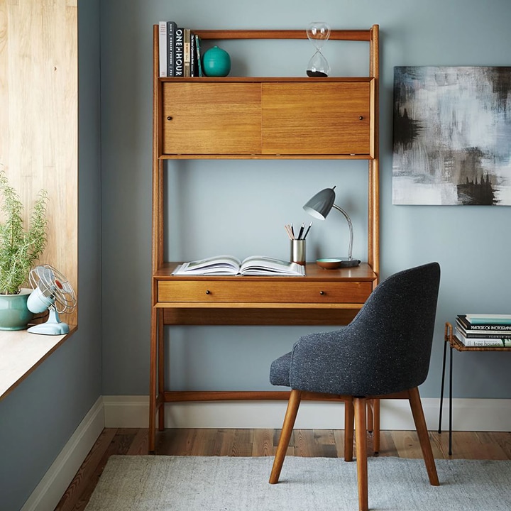 mid century wall desk