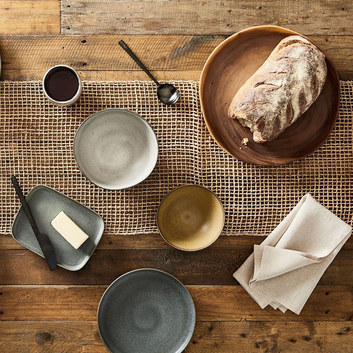 farmhouse themed dishware wood plate