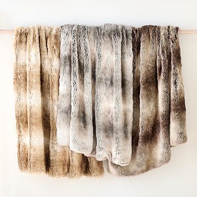 Faux Fur Ombre Throws