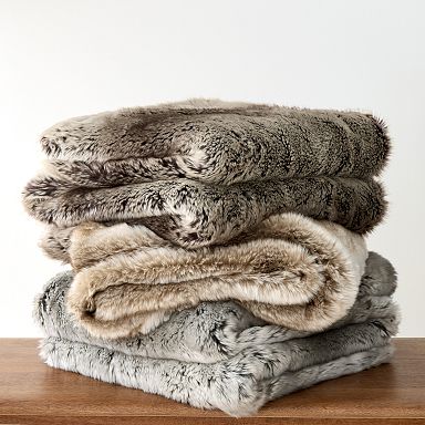 Faux Fur Ombre Throws