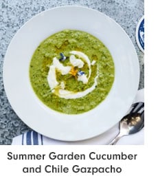 Summer Garden Cucumber and Chile Gazpacho