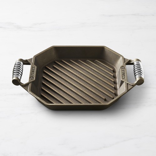 FINEX Seasoned Cast Iron Double-Handled Grill Pan, 12