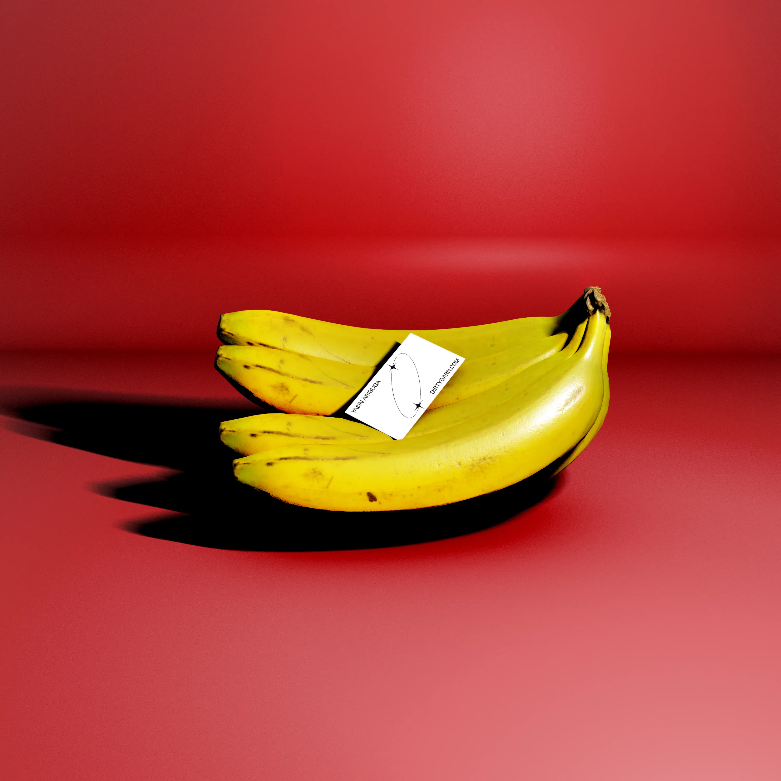 Dirty barn: Business Card Mockup with Banana (Free)