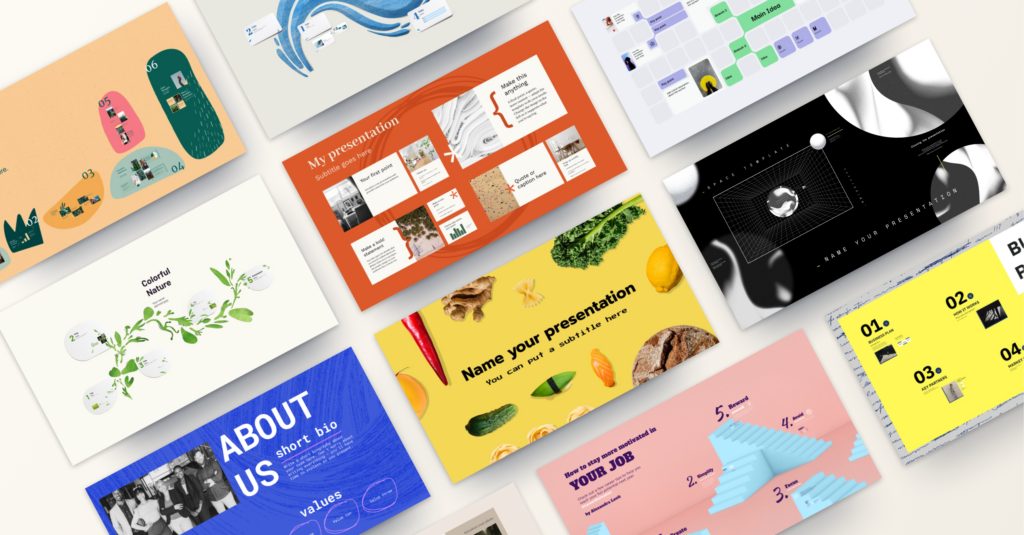 A selection of new Prezi presentation templates