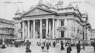 post card Bruxelles La Bourse, around 1900