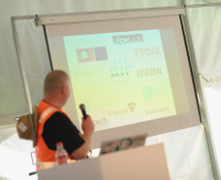 Organisers thanking the BornHack 2017 sponsors