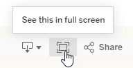 screenshot of full screen button in tableau toolbar