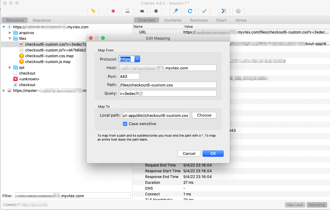 Mapping local files