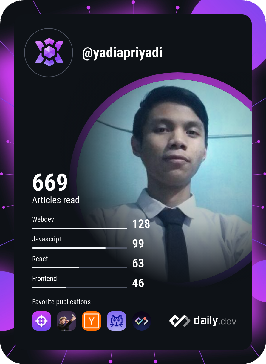 Yadi Apriyadi's Dev Card