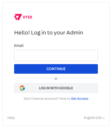 Login to vtex