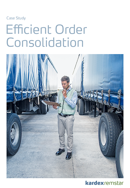 A man standing between two trucks and planning the transport of his customer orders