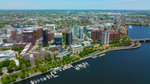 aerial skyline view of cambridge